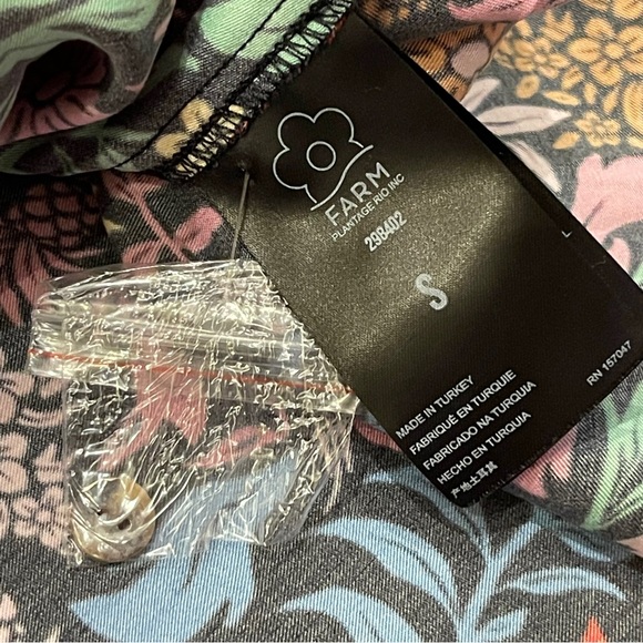 Farm Rio Tropical Garden Lenzing Ecovero Viscose Midi Dress Small like new - Picture 9 of 12